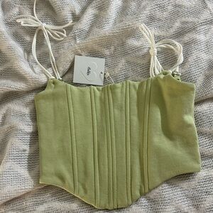 Cider Light Green Corset Camisole